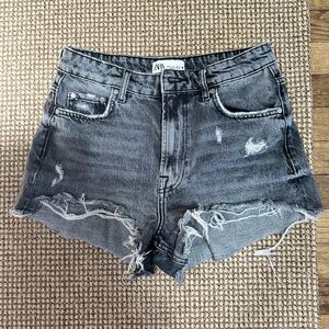 Zara Black Denim Shorts